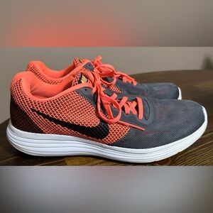 Nike Revolution 3 Athletic Shoes - Gray and Orange
excellent condition